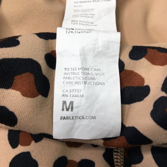 Fabletics Women's Leopard Print Sports Bra + Power Hold Pants, Medium - Picture 10 of 12
